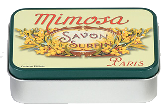 Kleine Metalldose "Mimosa" Cartexpo France