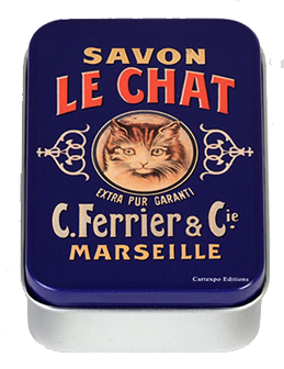 Kleine Metalldose "Savon le Chat" Cartexpo France