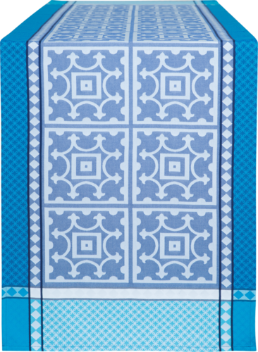 Tischläufer 50x150cm "MARIUS bleu" Tissus Toselli