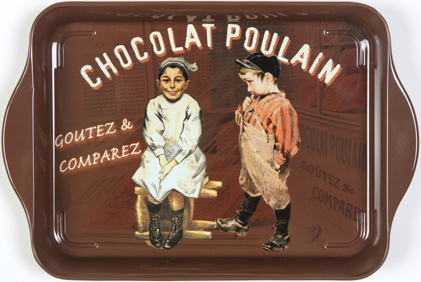Kleines Tablett "Chocolat Poulain" Cartexpo France