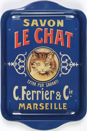 Kleines Tablett "Savon Le Chat" Cartexpo France