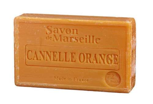 Seife/Savon de Marseille 100g CANNELLE-ORANGE / ZIMT-ORANGE