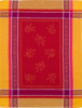 Geschirrtuch 50x70cm "OLIVIA jaune-rouge" Tissus Toselli