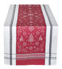 Tischläufer 50x150cm Winter "VARS gris-rouge" Tissus Toselli