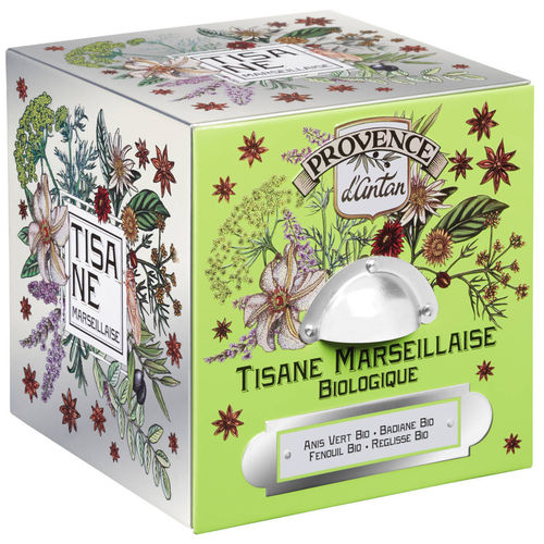 BIO-Kräutertee, 24 Beutel in Metall-Box "Tisane Marseillaise" - PROVENCE D'ANTAN
