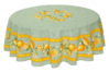 Tischdecke rund 180cm "CITRON vert" Tissus Toselli