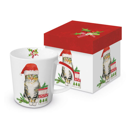 CHRISTMAS KITTY Henkelbecher im Geschenkkarton PPD