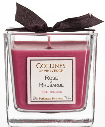 Duftkerze 200g "Rose et Rhubarbe" COLLINES