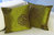 Kissen POINT FLORAL vert ca. 45x45 cm
