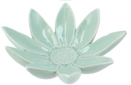 Schale Keramik-Blüte blau-grün Stern - in 2 Größen