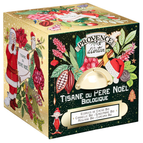 BIO-Kräutertee, 24 Beutel in Metall-Box "Tisane du Pere Noel" - PROVENCE D'ANTAN